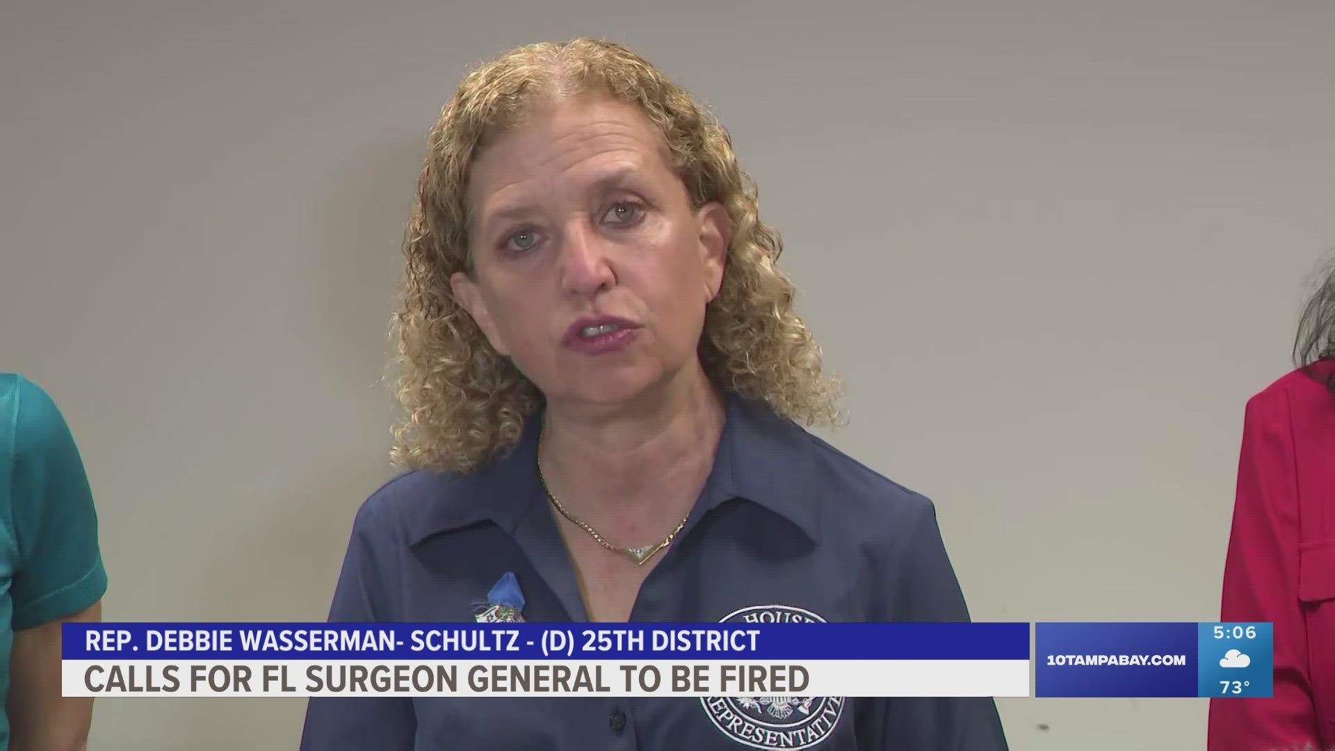 Rep. Debbie Wasserman Schultz voiced her concerns in a press conference, referring to the surgeon general’s “freedom of choice” stance on the measles outbreak.