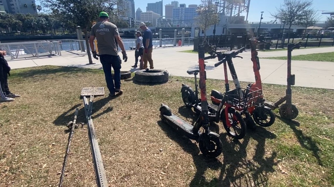 Tampa to install escooter docks to prevent river pollution