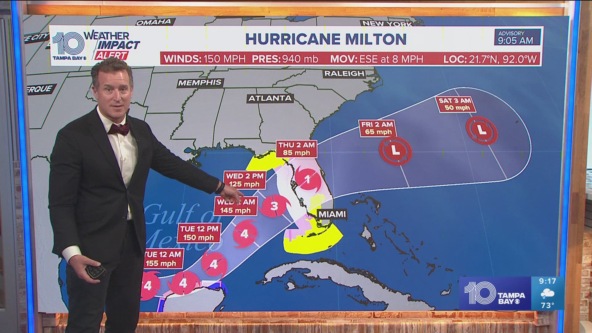 Hurricane Milton is expected to make landfall Wednesday and impact the Tampa Bay region.