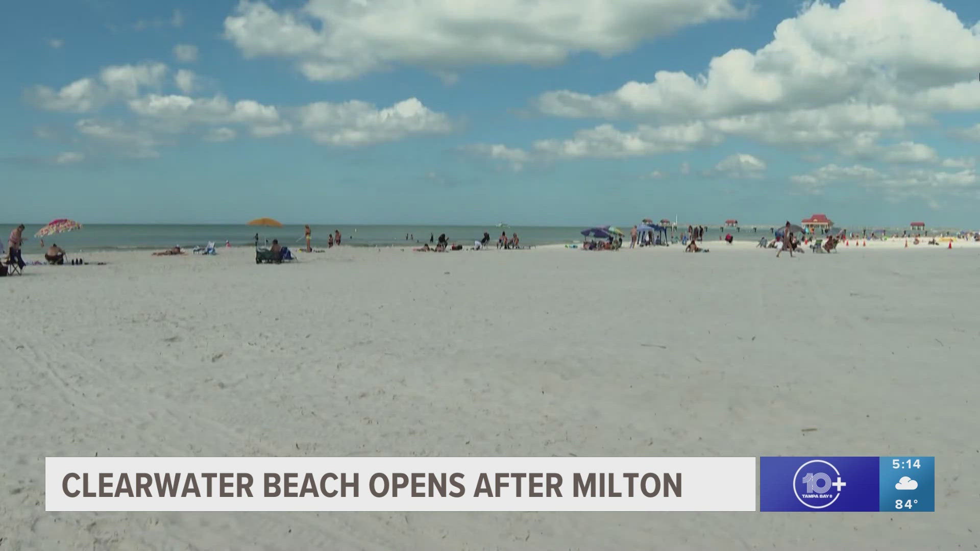 The beach is open but restoration is still ongoing as the community recovers from back-to-back hurricanes.