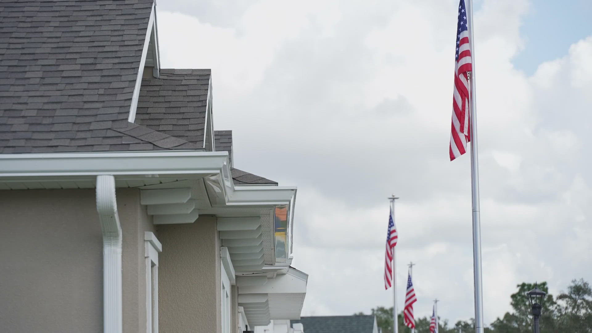 The community includes customized homes for wounded warriors, gold star families and surviving relatives of first responders killed in the line of duty.