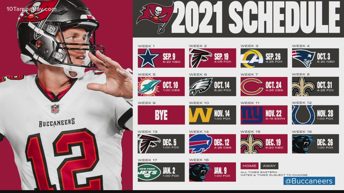 Buccaneers 2021 NFL schedule: Did Tampa Bay get a raw deal? | wtsp.com