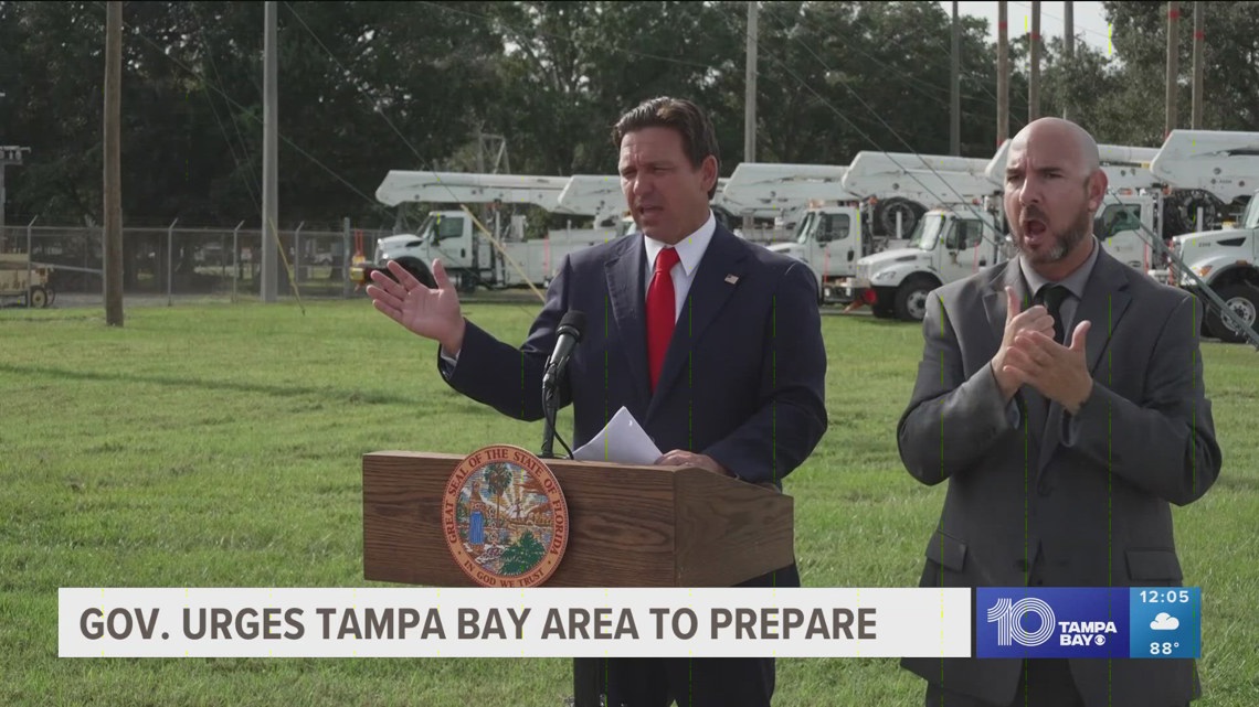 Gov. Ron DeSantis urges Tampa Bay area to prepare for Hurricane Helene