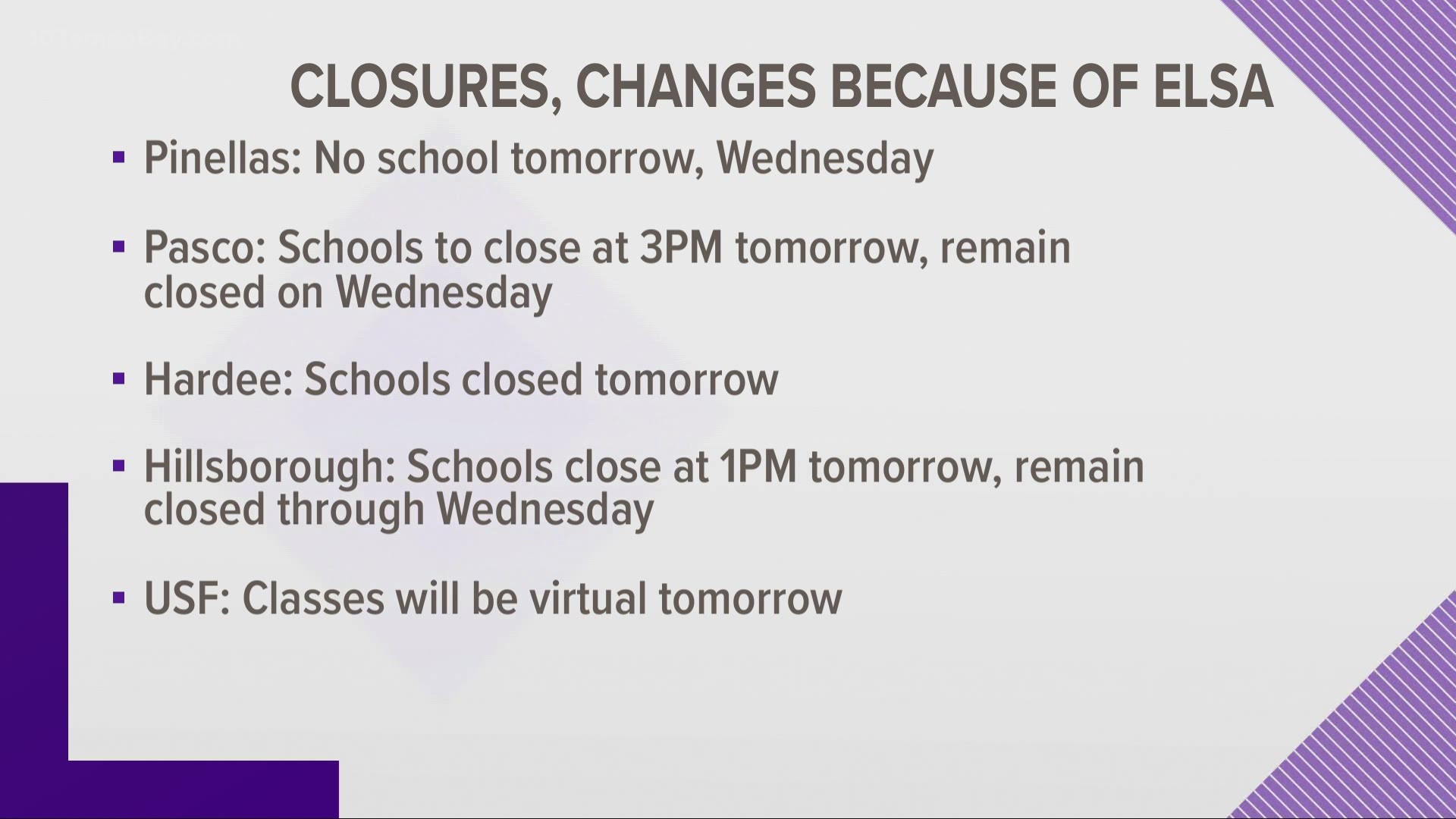 Several schools districts will close or go virtual.