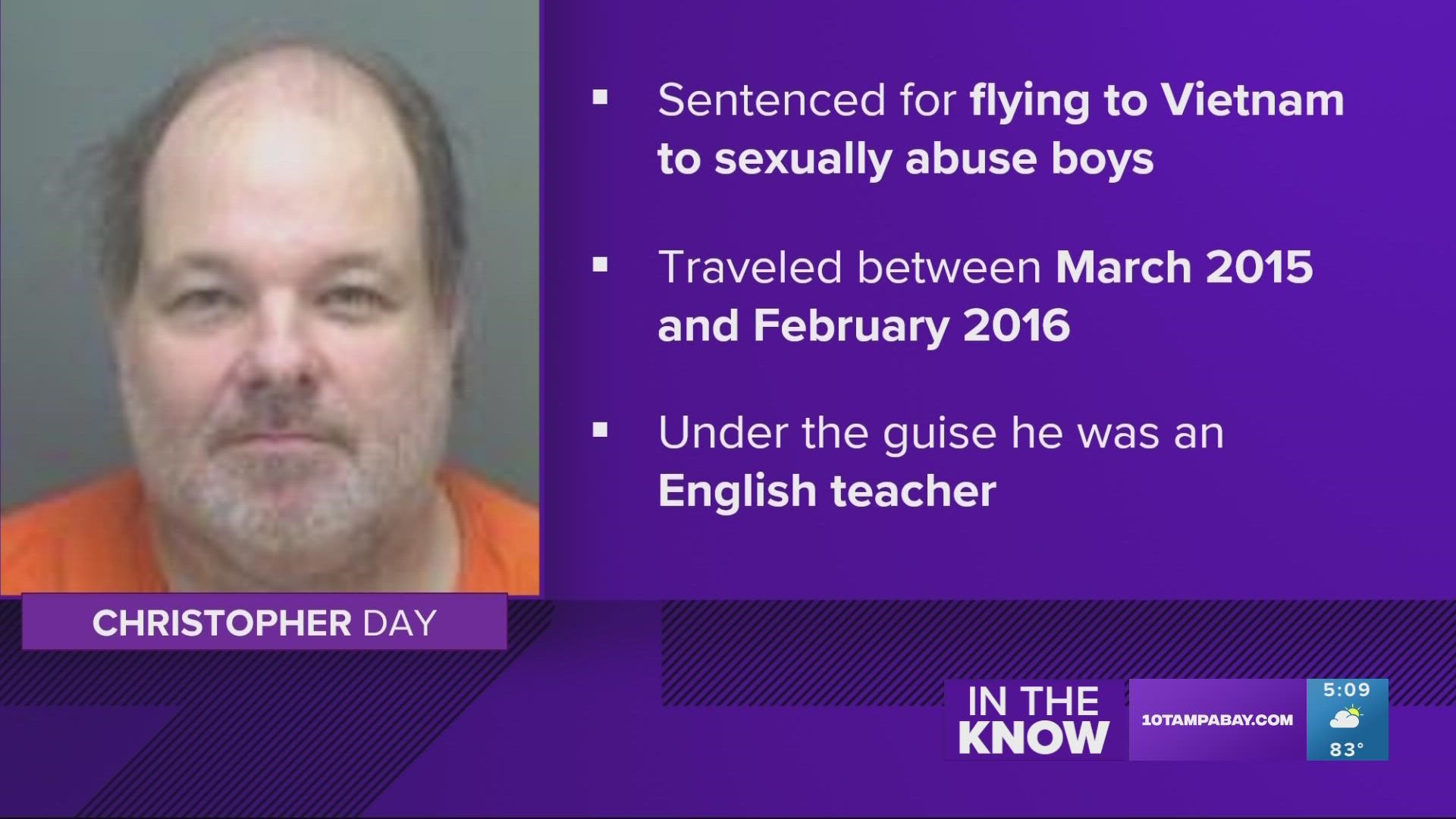 Prosecutors say he traveled under the guise that he was an English teacher.