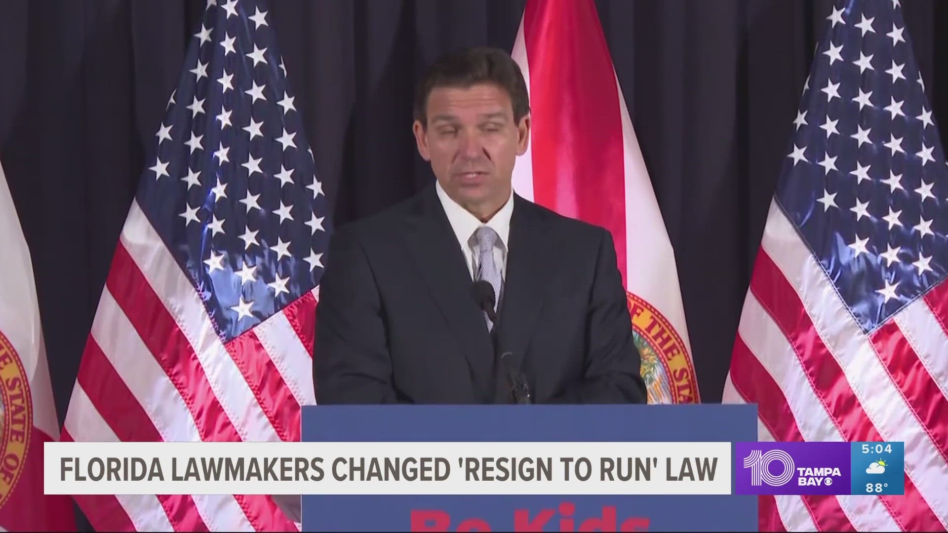 The bill goes into effect July 1, but the provision allowing DeSantis to run for president while governor takes effect immediately.