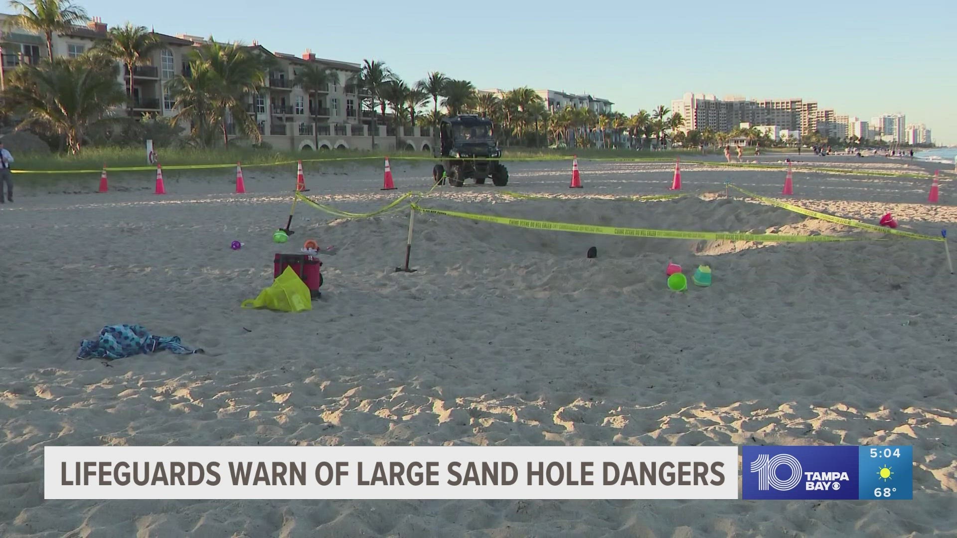 News reports and a 2007 medical study show that about three to five children die in the United States each year when a sand hole they are digging collapses on them.