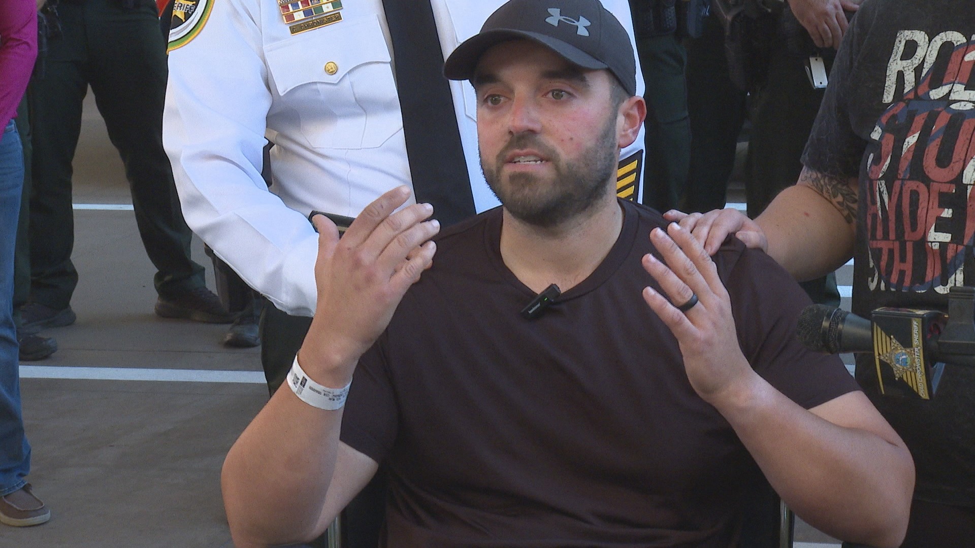 Hillsborough County Sheriff's Deputy Manny Santos recalled the moments he and Corporal Carols Brito were hit by a driver who allegedly targeted them.