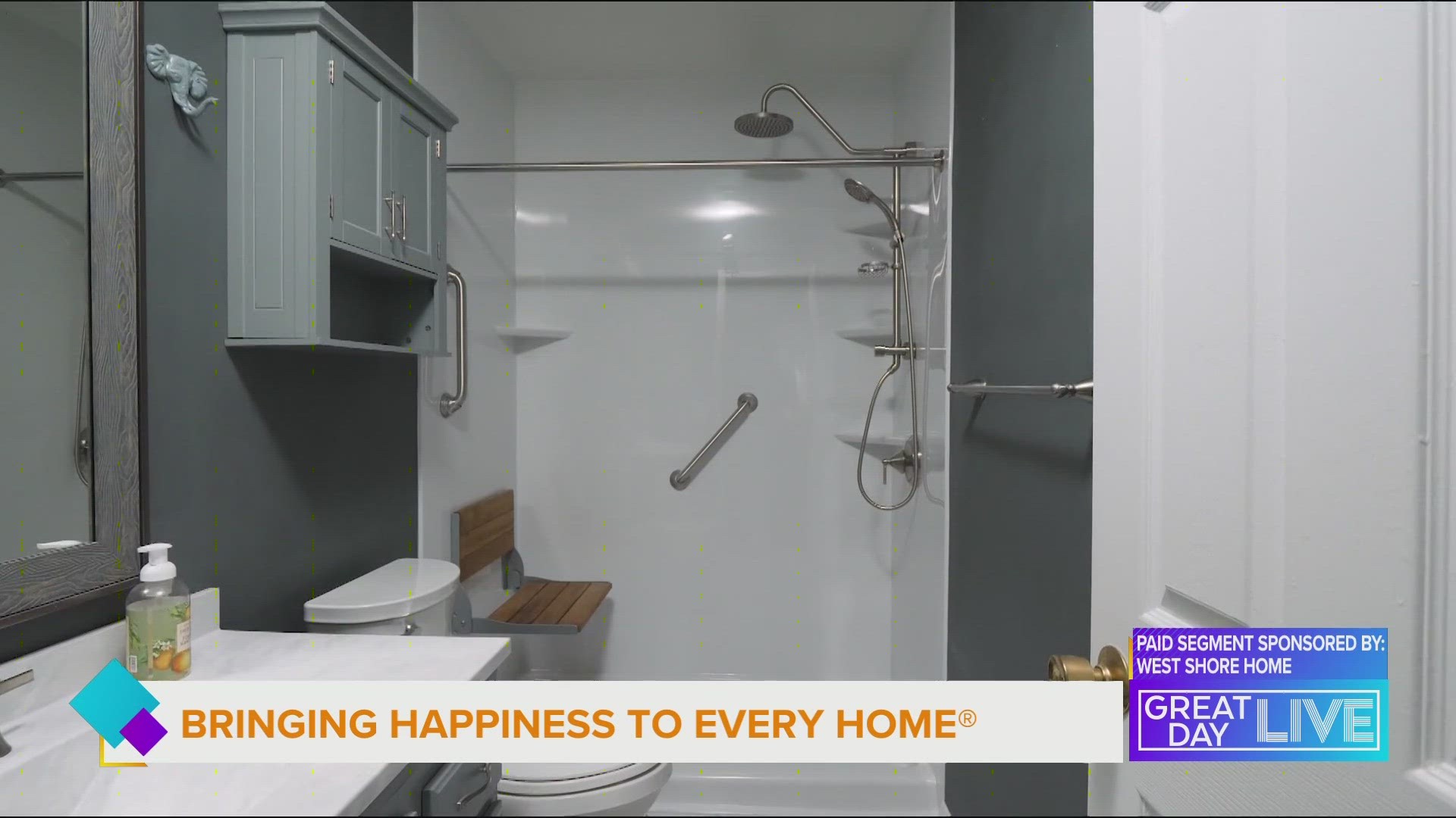 West Shore Home helps you get a new white shower before the kids head back  to school.