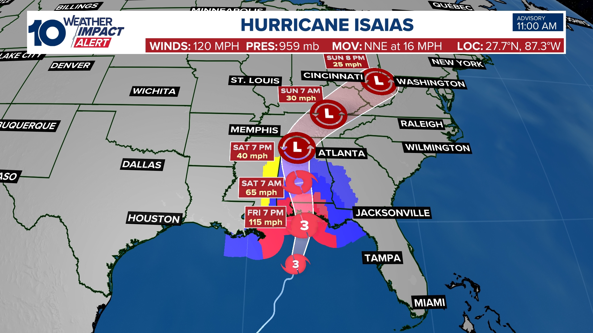 TRACKER: Watch Hurricane Isaias using forecast cone, spaghetti models ...