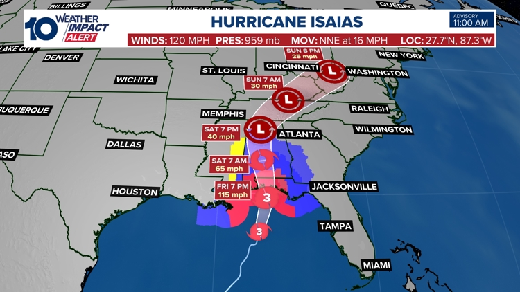 TRACKER: Watch Hurricane Isaias using forecast cone, spaghetti models ...