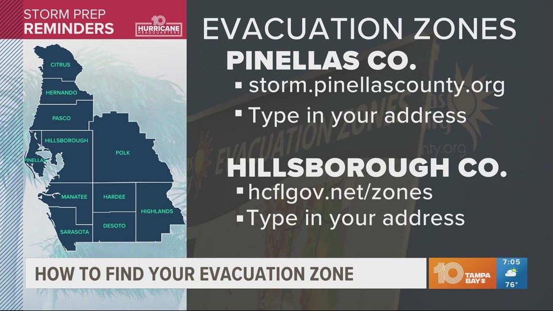 How to find your evacuation zone