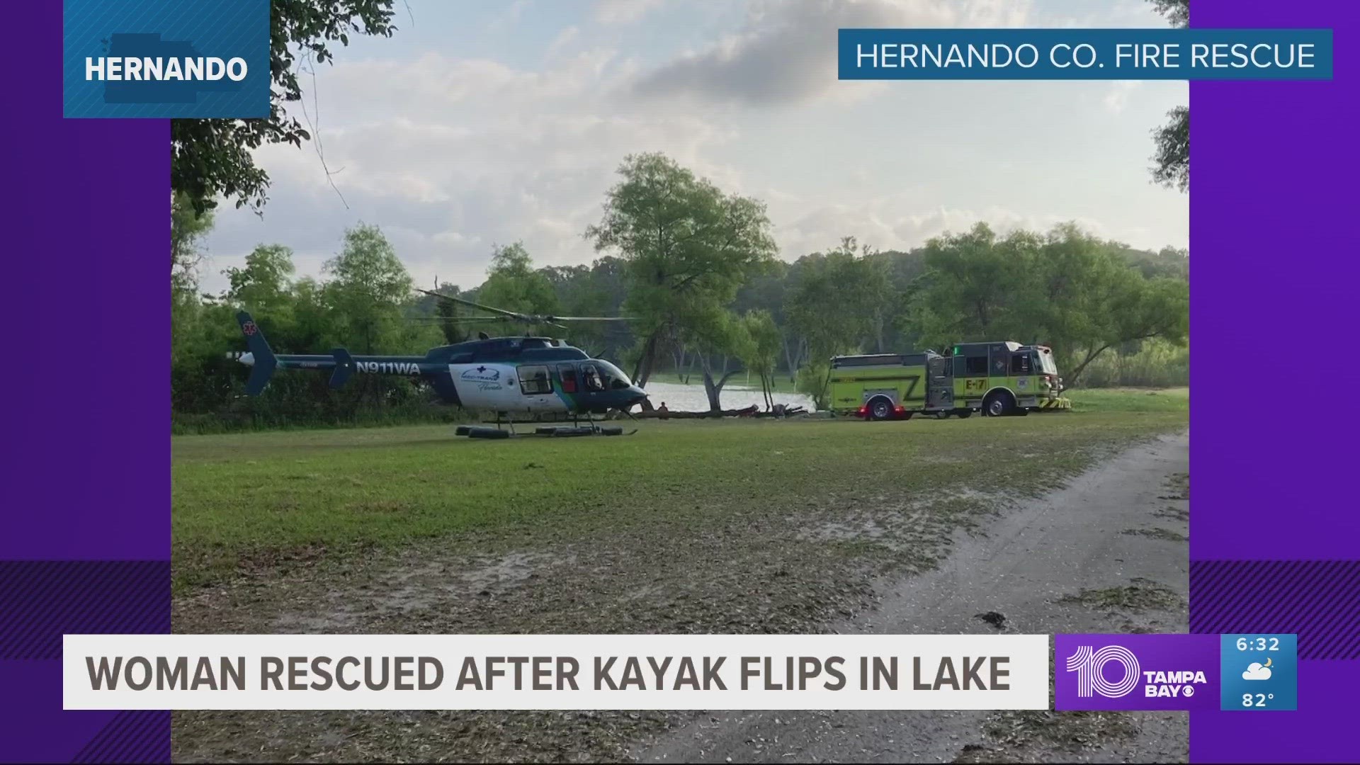 Authorities say the woman was not wearing a life jacket at the time of the incident.