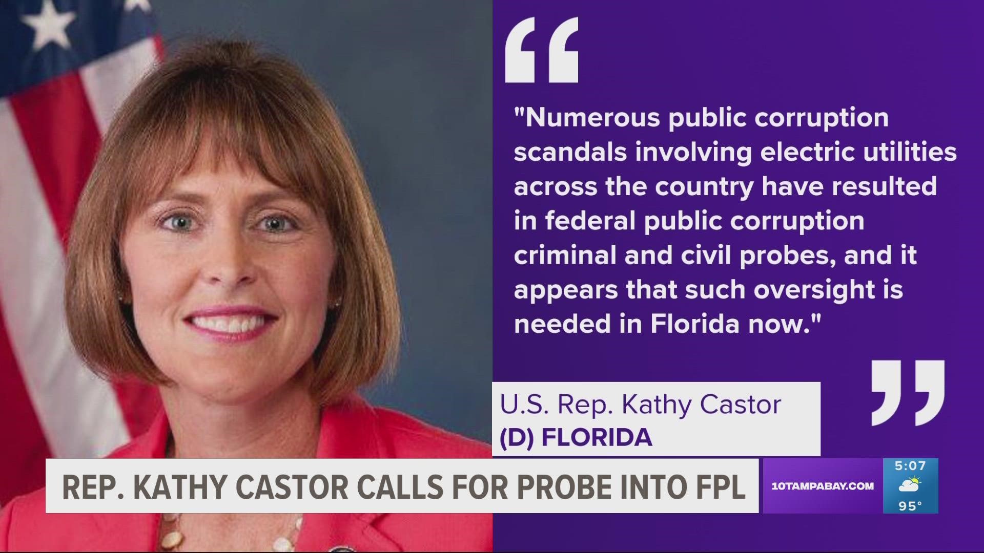 The congresswoman wrote that recent reports in Florida had "exposed apparent corruption."