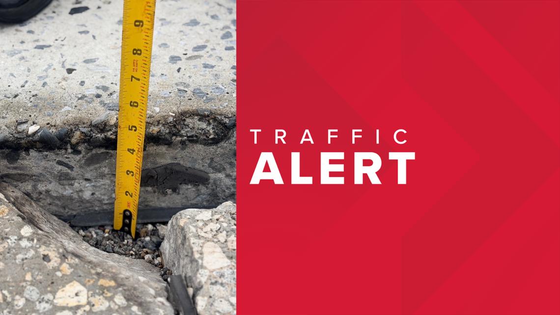 Crews are working to inspect and repair the highway Saturday afternoon.