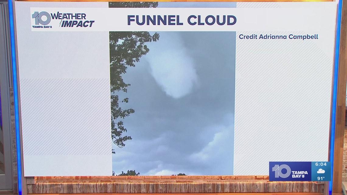 Viewer Video Shows Funnel Cloud Near The Pasco Hernando County Line