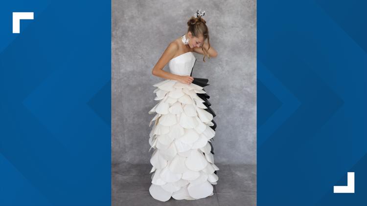Pasco teen's dress made out of duct tape places first in national competition