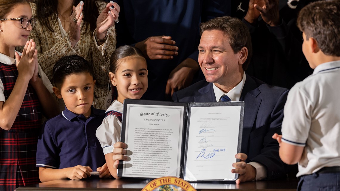 Florida Gov. DeSantis Signs School Choice Voucher Bill Into Law | Wtsp.com