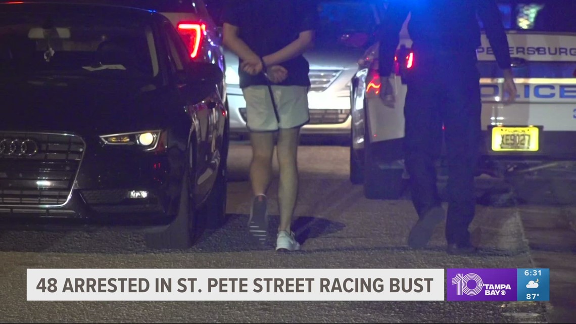 Almost 50 people arrested in St. Pete after street racing event, police ...