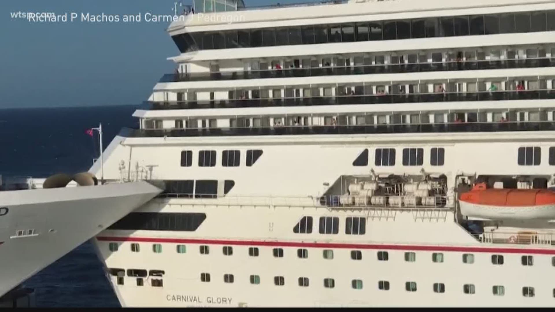 Two Carnival cruise ships collided Friday morning. The cruise line said six guests have reported minor injuries.