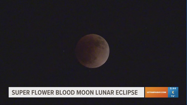 Why did the moon turn red during the lunar eclipse?