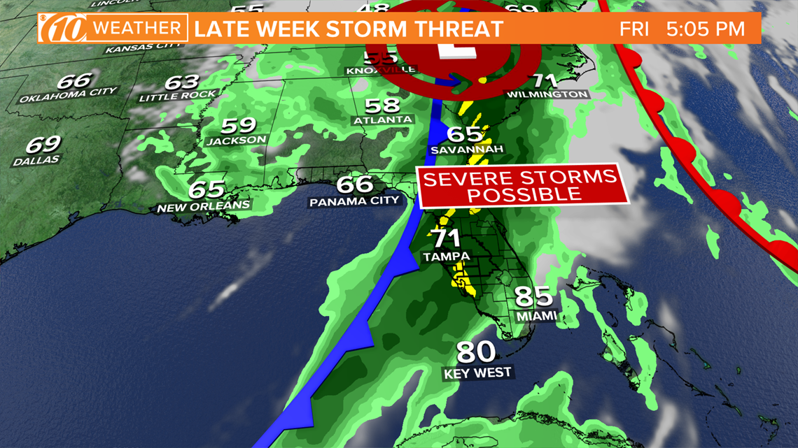 Florida Severe Weather Outlook: Tornadoes And Damaging Winds Possible ...