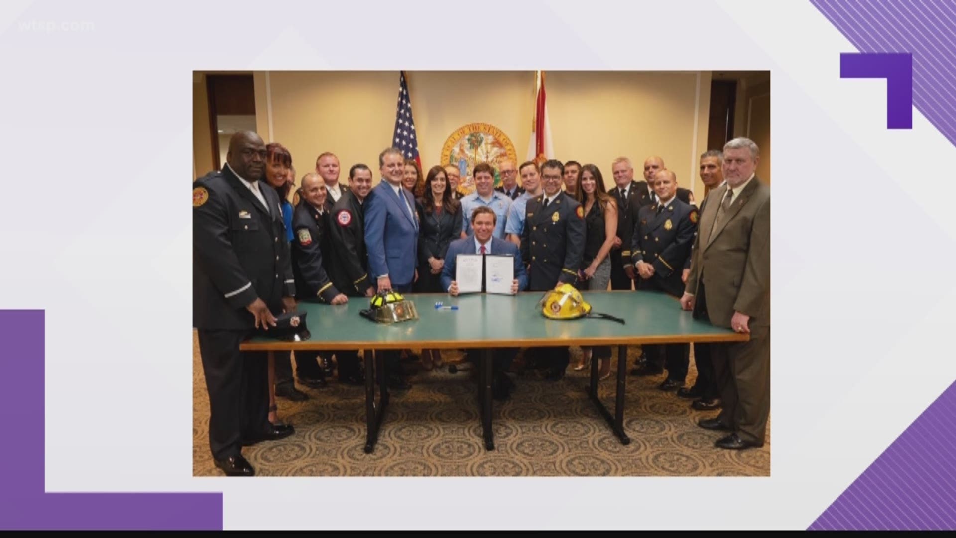 Florida's governor has signed a bill that will guarantee health care benefits to firefighters diagnosed with certain types of cancer, despite pressure for him to veto the legislation.

The Florida League of Cities had criticized the legislation, arguing making local governments help pay for the coverage is unfair. Counties will be responsible for the majority of costs, an estimated $3 million collectively statewide. And, the state will pay about $920,000. 

This week, Florida Chief Financial Officer Jimmy Patronis said he couldn't believe the league "had the audacity" to ask Gov. Ron DeSantis to veto the bill. And, the governor appeared to agree -- going forward with signing it into law.

The legislation will allow for certain disability payments to firefighters and death benefits to their families if they die as a result of cancer or cancer treatments. The law cuts out the need for firefighters to file workman's comp claims in some instances. 

Similar legislation has been introduced for years but to no avail. Advocates for the bill had said cancer is considered the most dangerous threat for full-time firefighters. 

According to the International Association of Fire Fighters, cancer caused 61 percent of line-of-duty deaths. Firefighters have a 9 percent higher risk of being diagnosed with cancer and are 14 percent more likely to die from it than the general public, according to The National Institute for Occupational Health and Safety.
