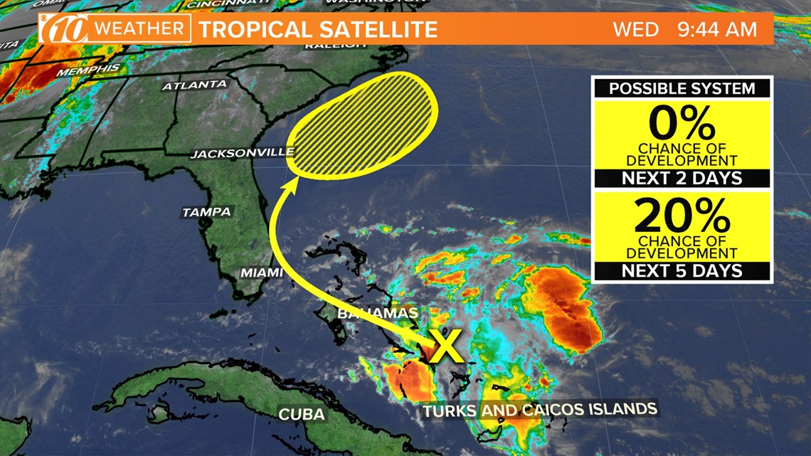 Bahamas low pressure system has small chance of tropical development ...