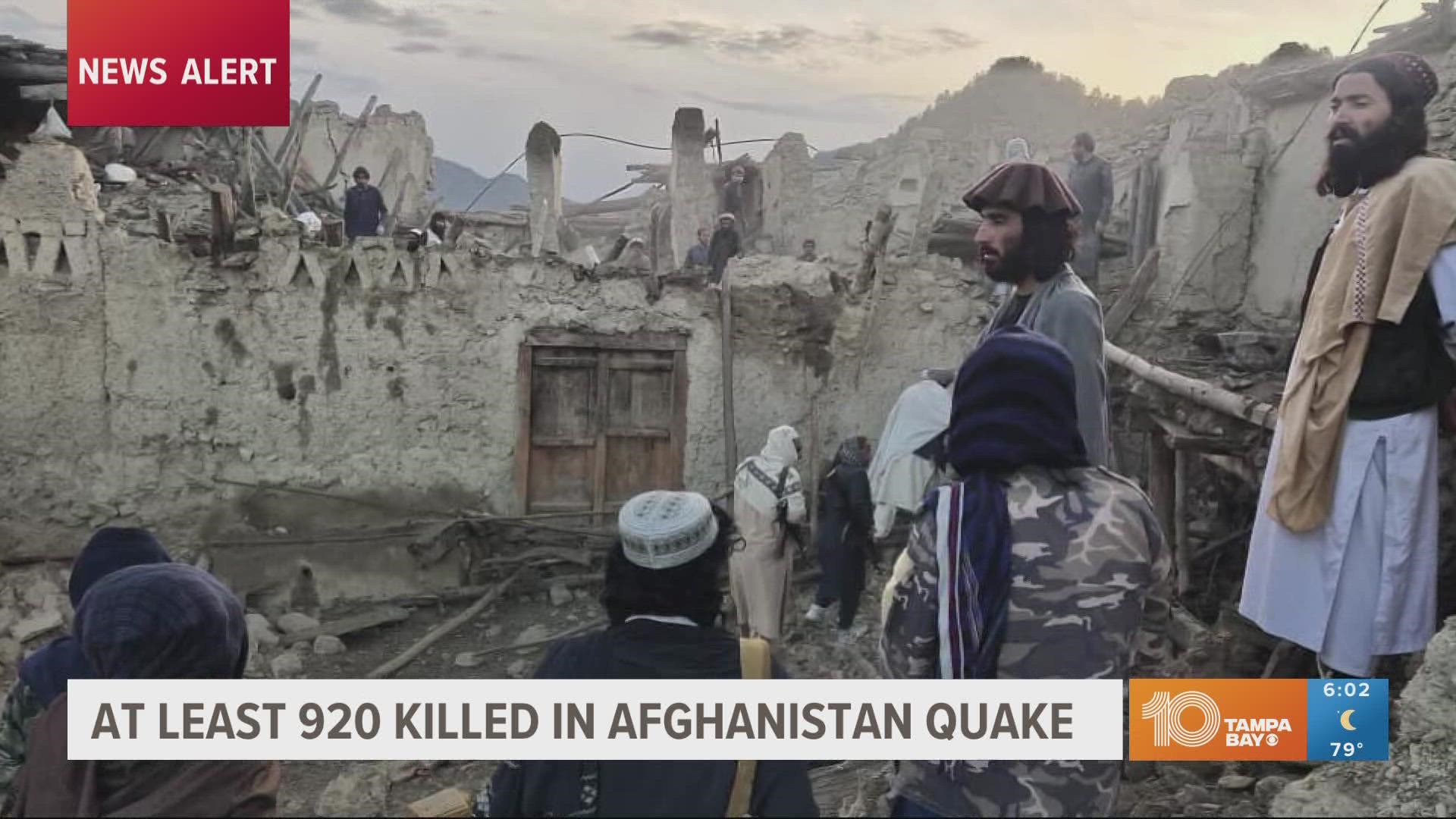 Afghanistan earthquake Official says death toll passes 1,000