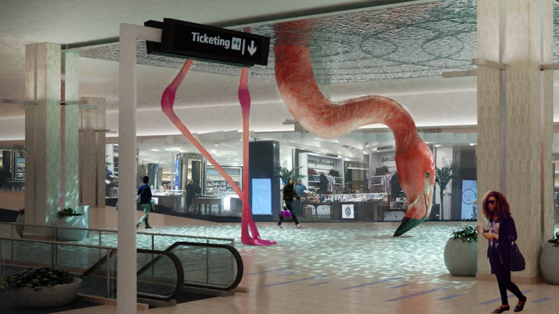 The airport first announced plans to the 21-foot art piece in March 2020.