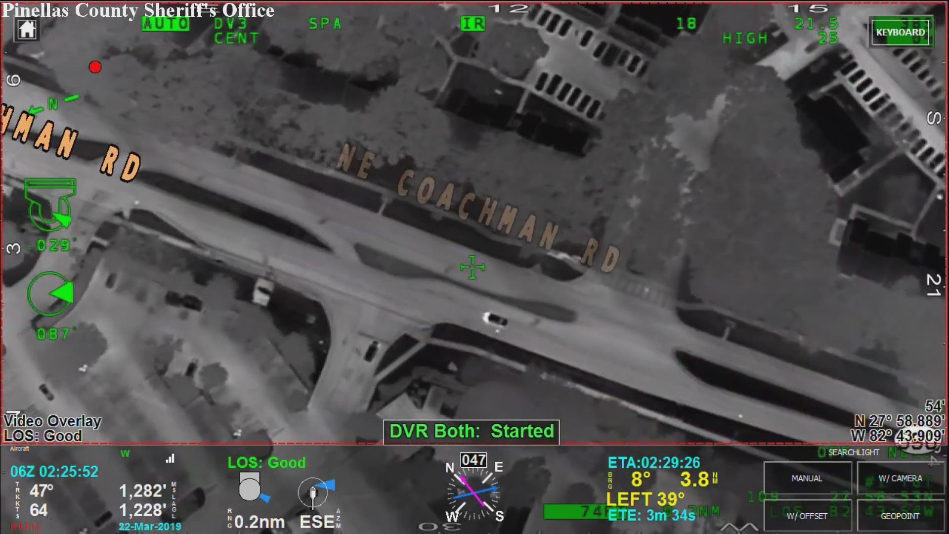 Helicopter video shows two teens arrested after fleeing in a stolen car.