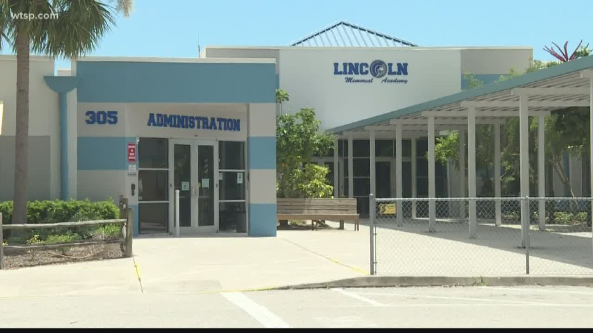 A few dozen students protested briefly on school grounds as parents and community supporters did the same on the other side of the fence. https://on.wtsp.com/2Hp0LPH