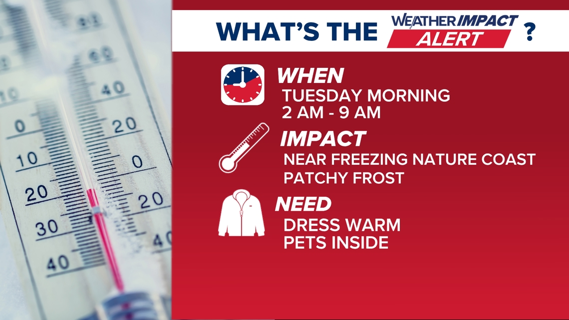 Weather Impact Alert: Cold Tuesday morning on the way | wtsp.com