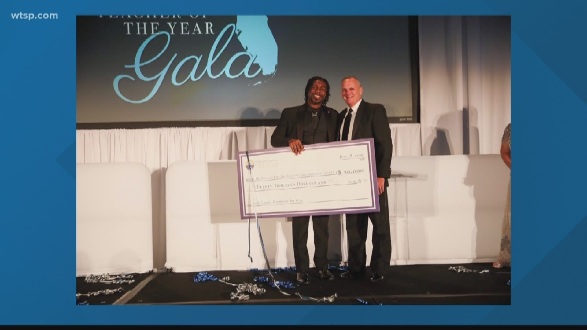 A Hillsborough County music teacher was named the 2020 Florida Teacher of the Year on Thursday.

Dr. Dakeyan "Dr. Dre" Graham of C. Leon King High School received the honor at the Teacher of the Year Gala from Gov. Ron DeSantis and Education Commissioner Richard Concordan.