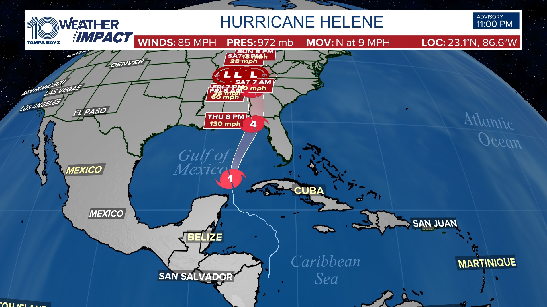 HURRICANE HELENE TRACKER Spaghetti models, forecast cones, alerts and