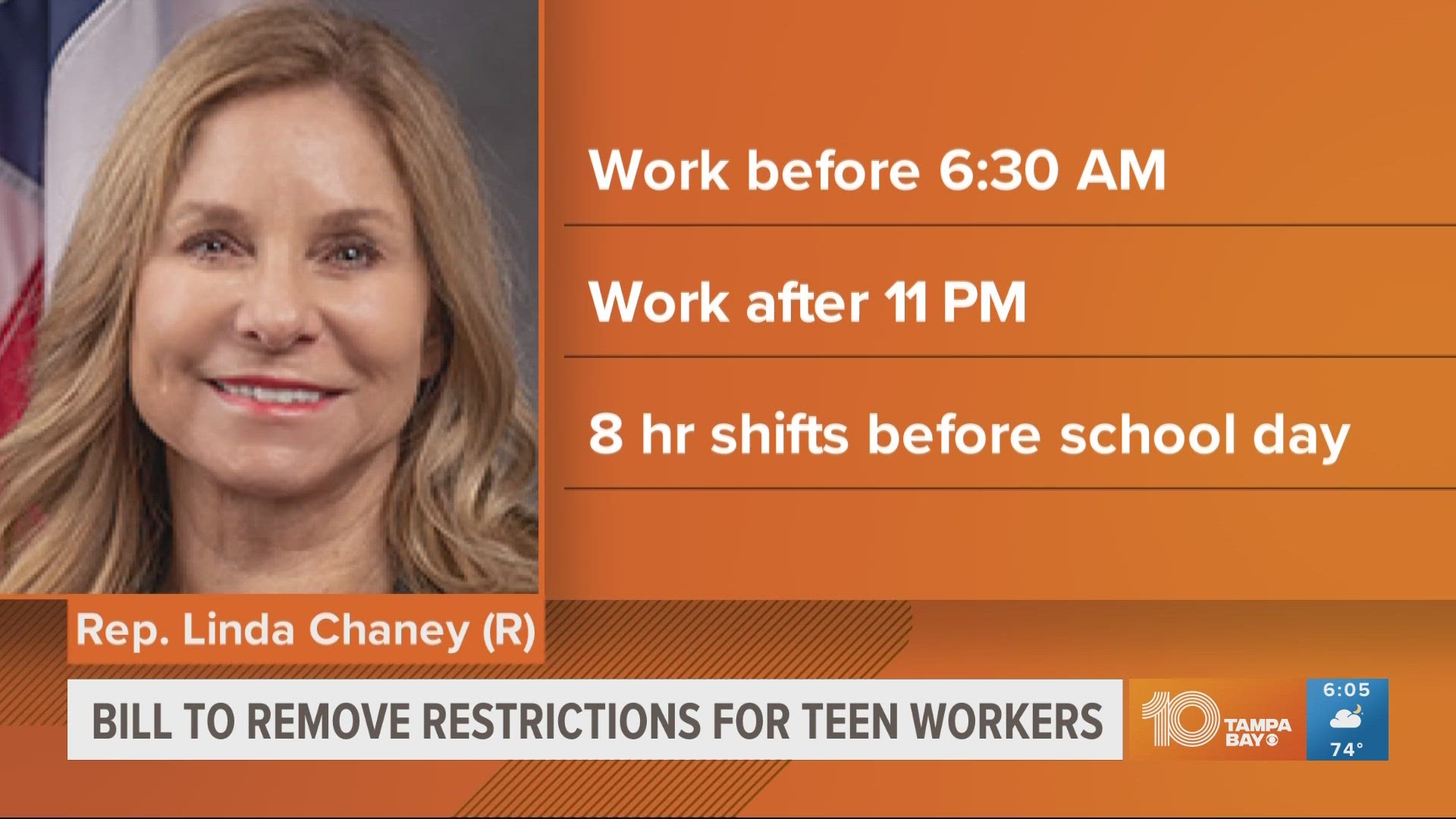 If the bill is passed, 16-to-17-year-olds could end up working overnight shifts, even when school is in session.
