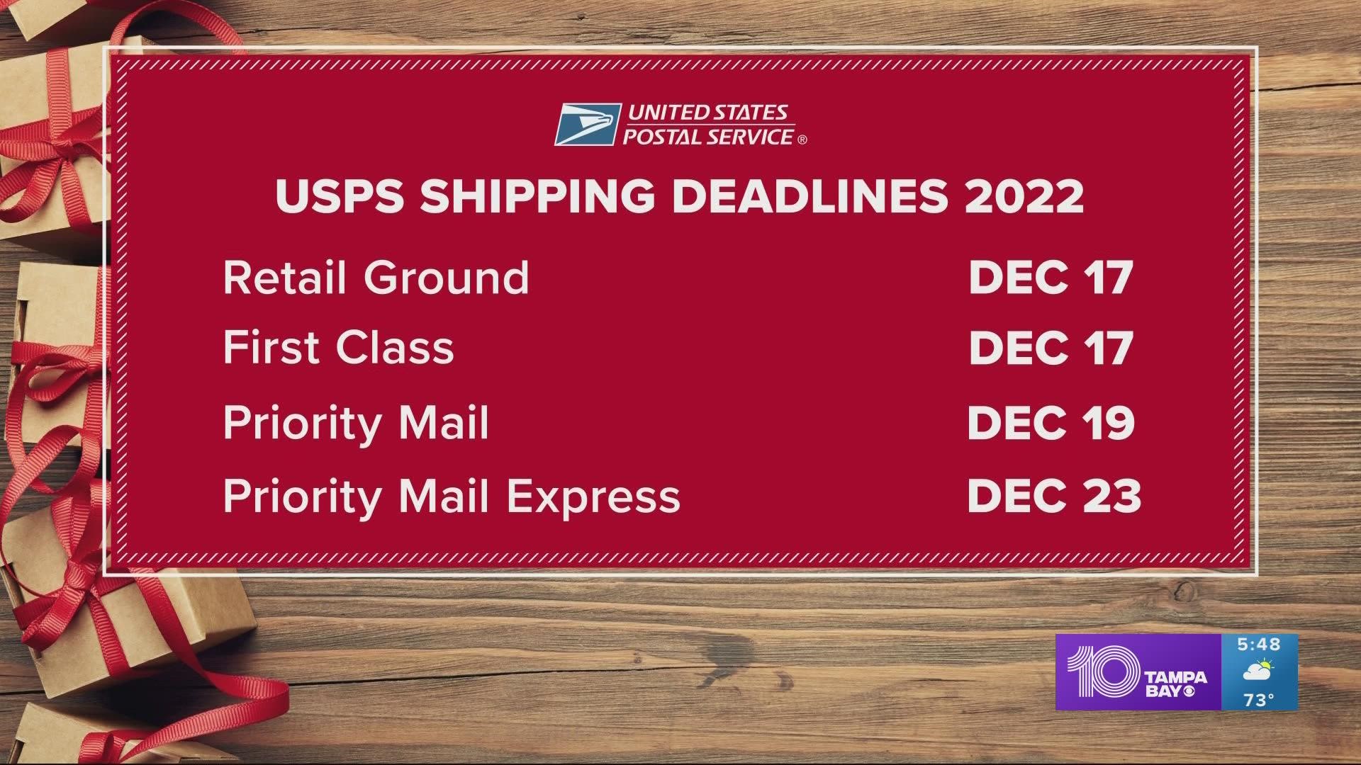 Christmas shipping deadlines 2022 USPS, Fedex, UPS