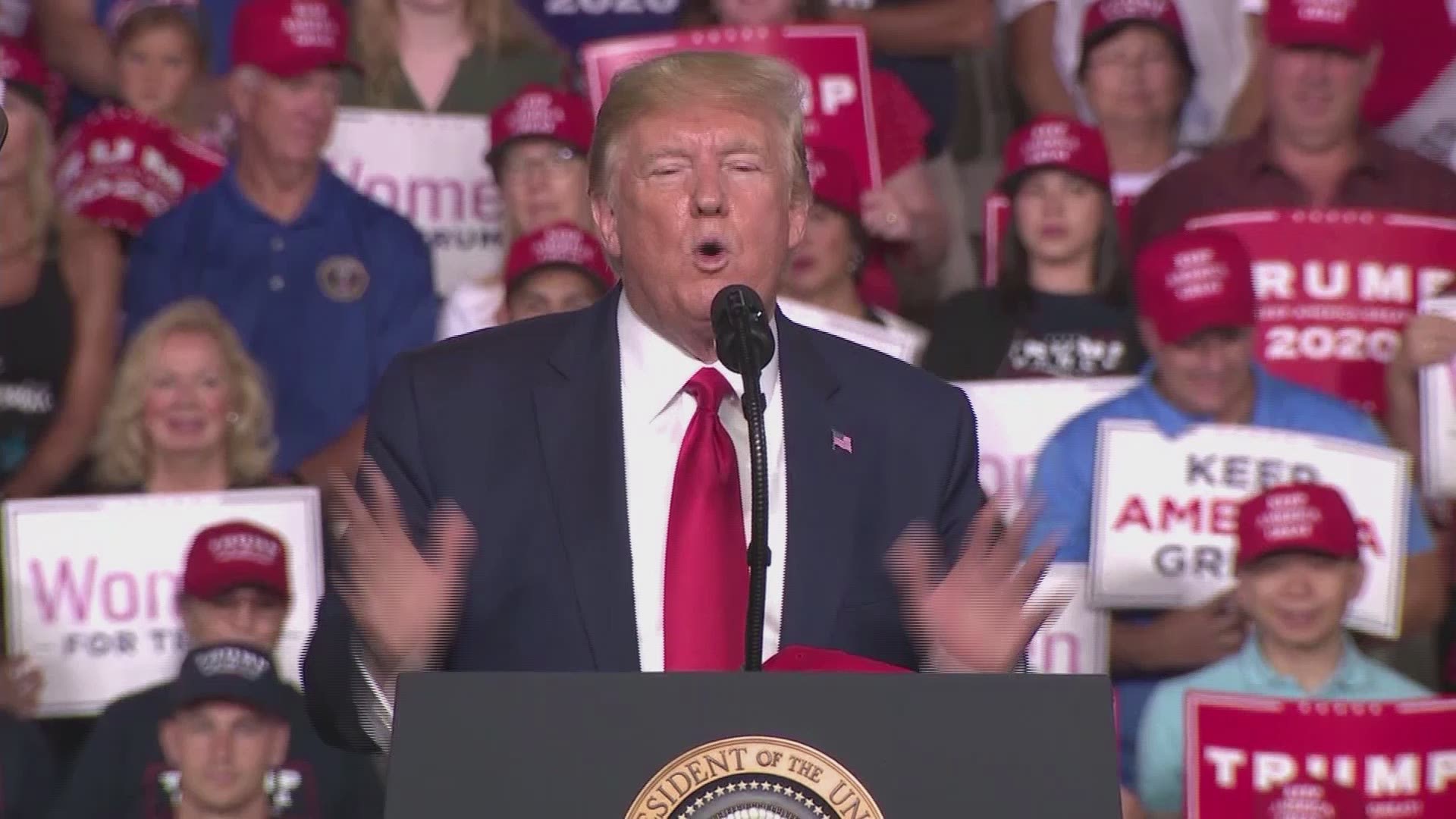 President Trump emphasized that the country would be at an economic loss if he isn't reelected, stating, "You have no choice but to vote for me."