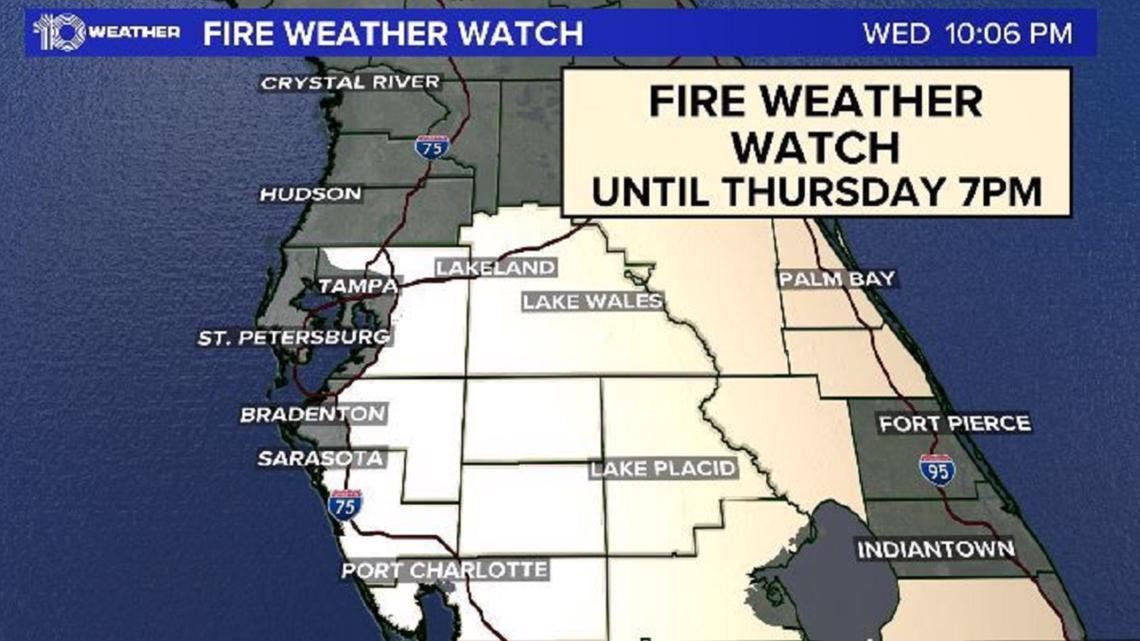 Florida fire weather watch issued for Thursday | wtsp.com