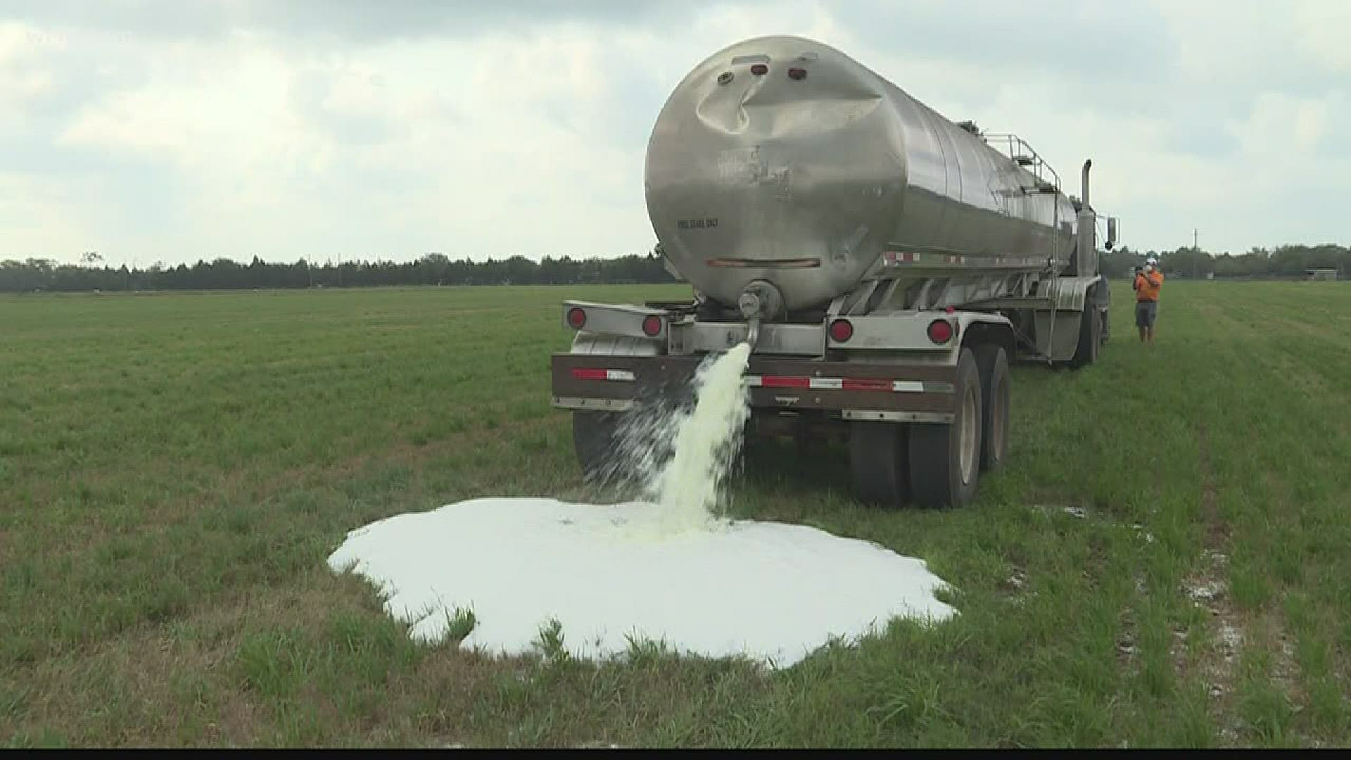 ith fewer restaurants buying milk, Jerry Dakin says he has so much extra at his farm that he has to dump it.