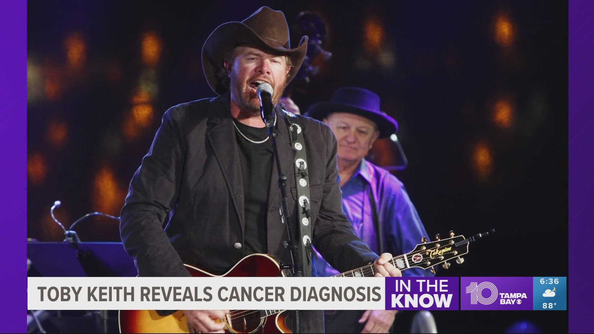 The country music singer said he's spent the last several months receiving chemotherapy, radiation and surgery after his cancer diagnosis.