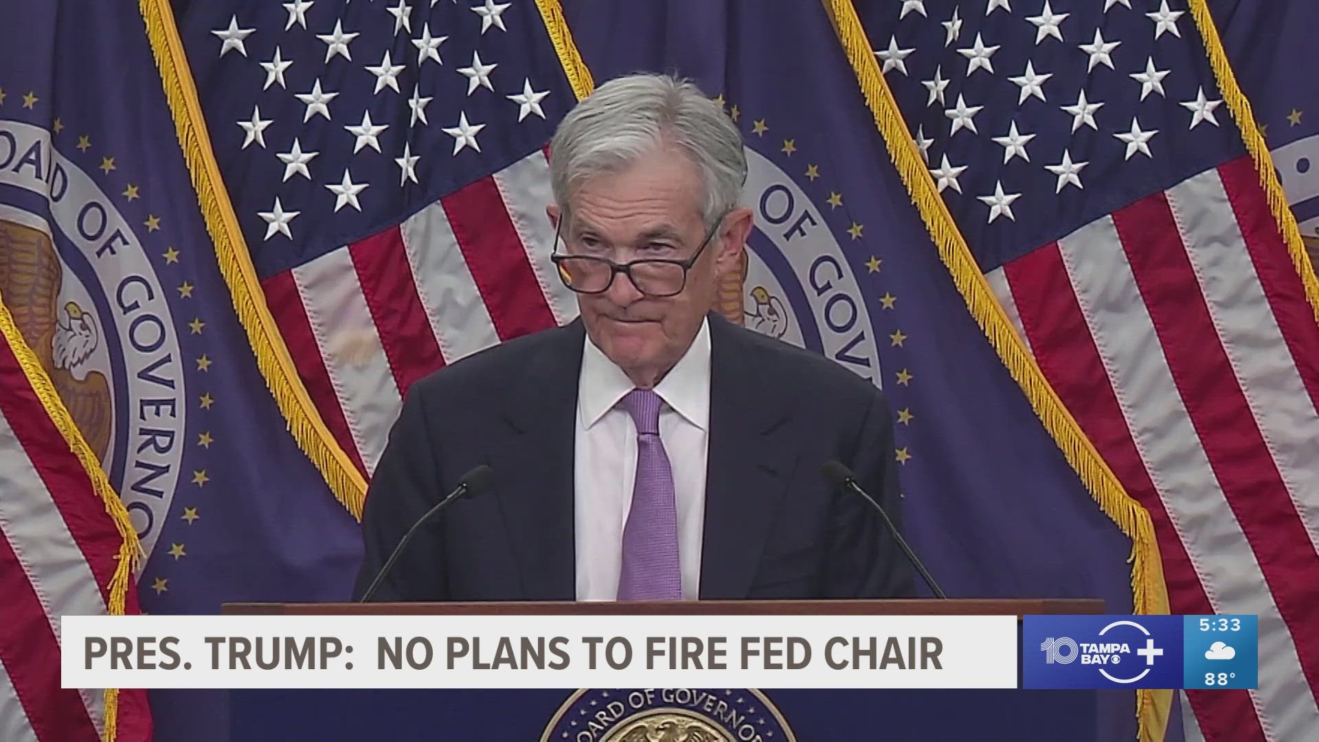 The U.S. president had previously insinuated otherwise as he said he could fire Powell if he wanted to. The Fed chair’s term ends in May 2026.