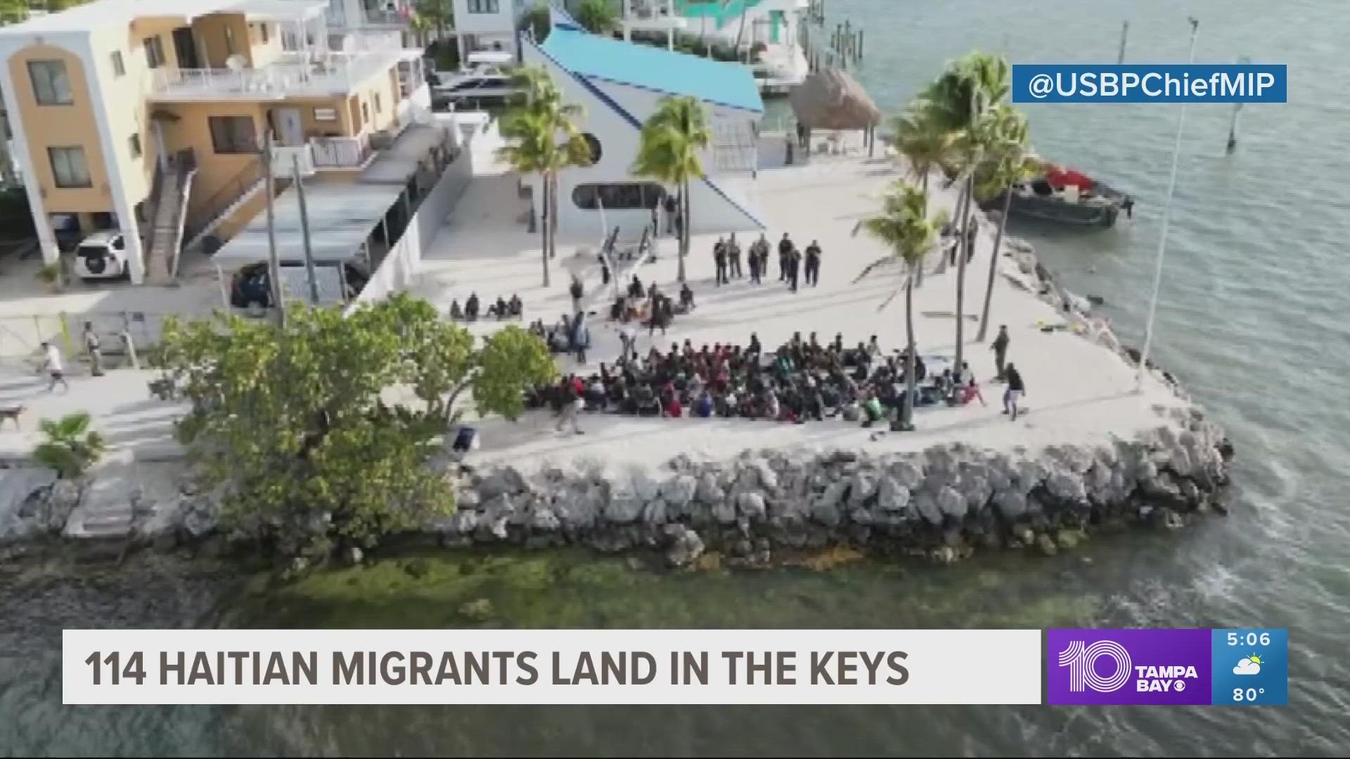 Agents responded near Tavernier Key and found 114 migrants, the U.S. Customs and Border Protection authorities wrote on Twitter.