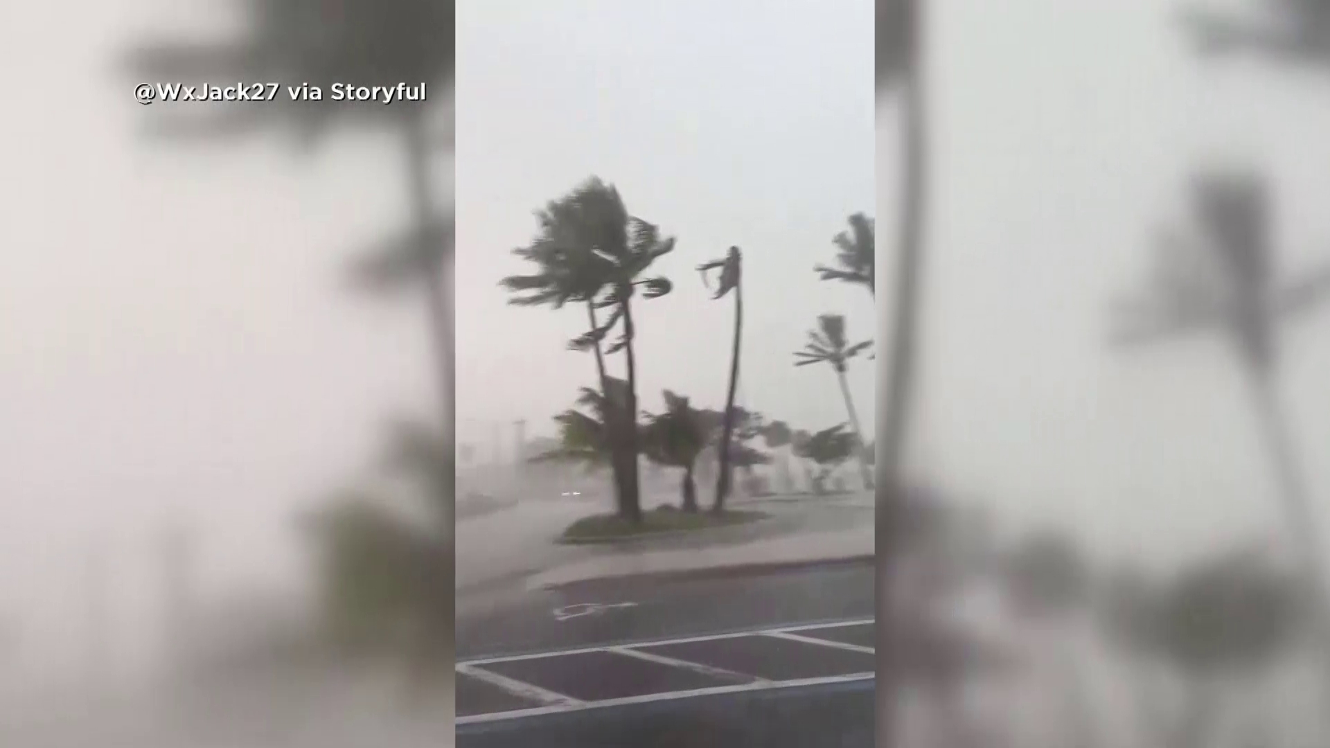 Tropical Storm Debby brought heavy rain and strong winds to Fort Myers Beach on Sunday.