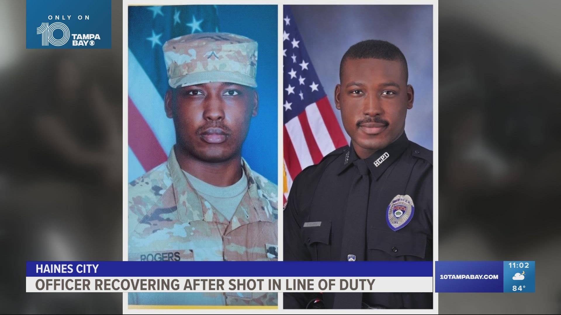 The police officer said he remembers laying there thinking, "this really happened to me."