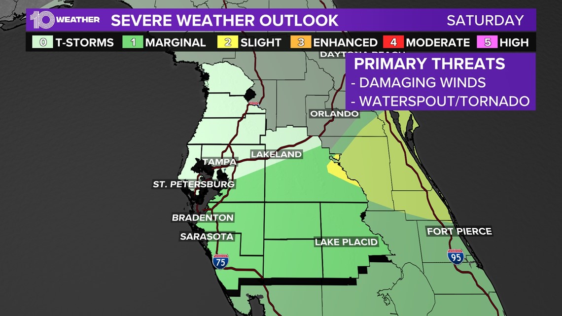 Florida severe weather forecast: Strong storms possible Saturday | wtsp.com