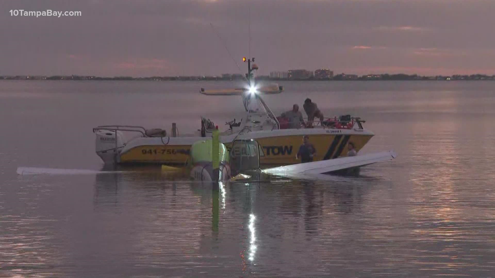 Nobody was hurt when a small plane went down Tuesday afternoon in Sarasota Bay.