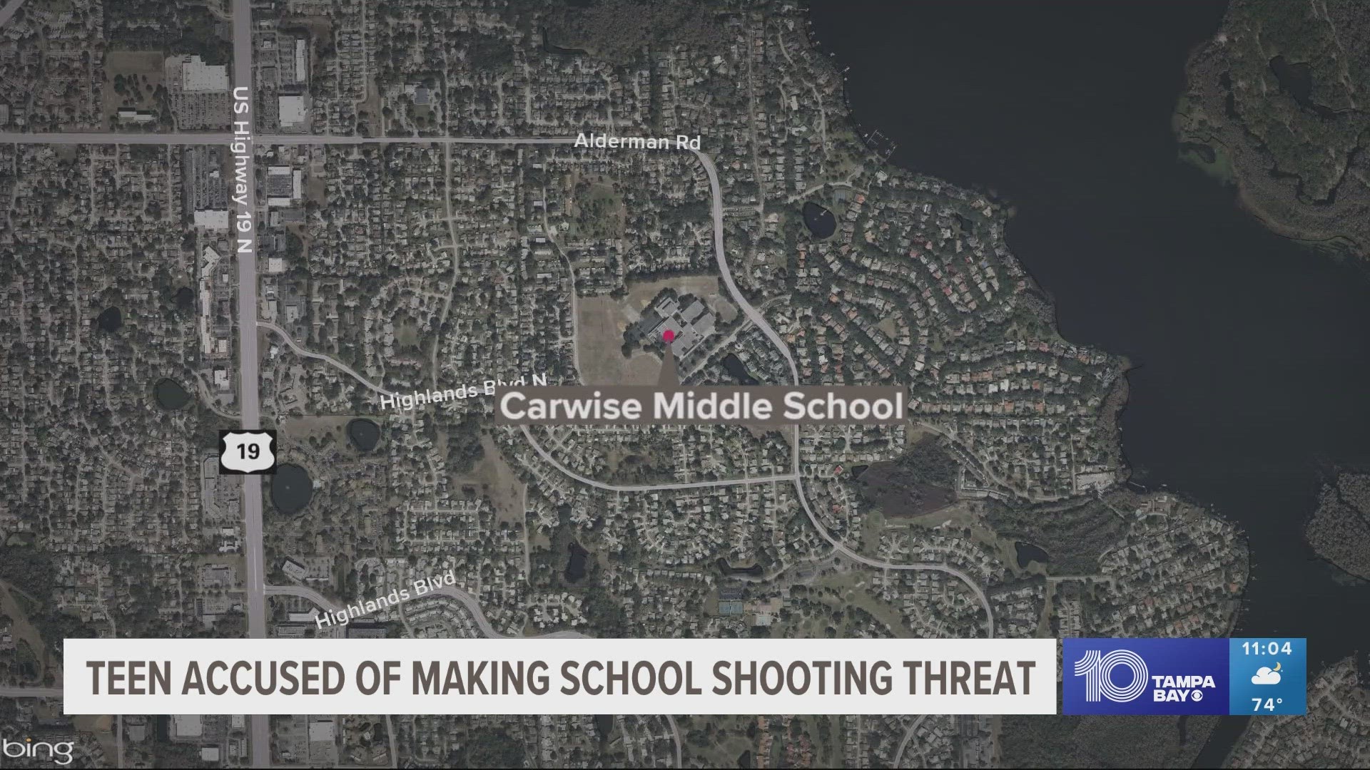 The 13-year-old was charged with written threats to kill or conduct a mass shooting.