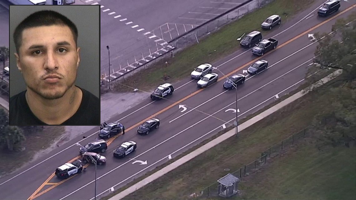 Accused armed robber gets into chase and shootout with cops in Lakeland, sheriff says