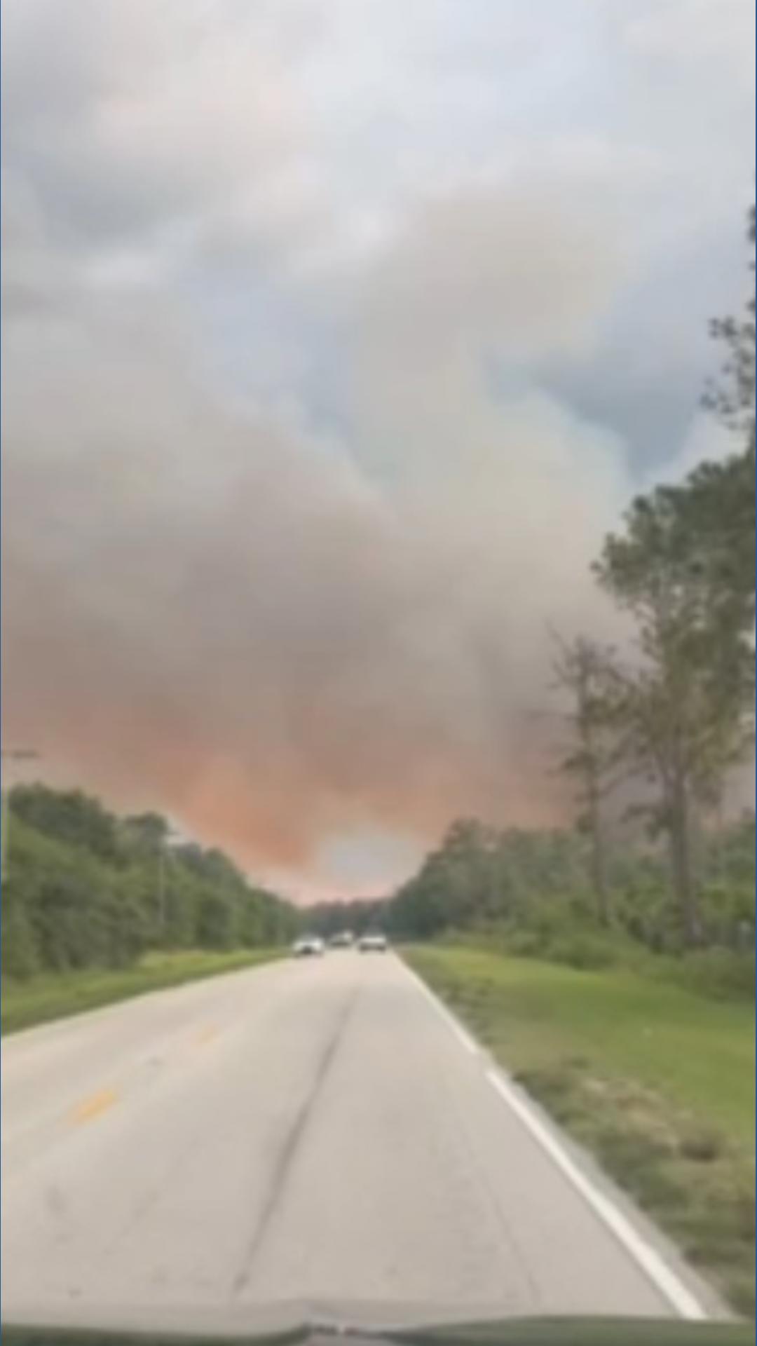Fire crews battling 75-acre brush fire in Hillsborough County | wtsp.com